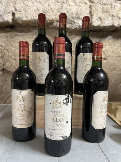 6 bottles Château DILLON, Haut-Médoc 1999...