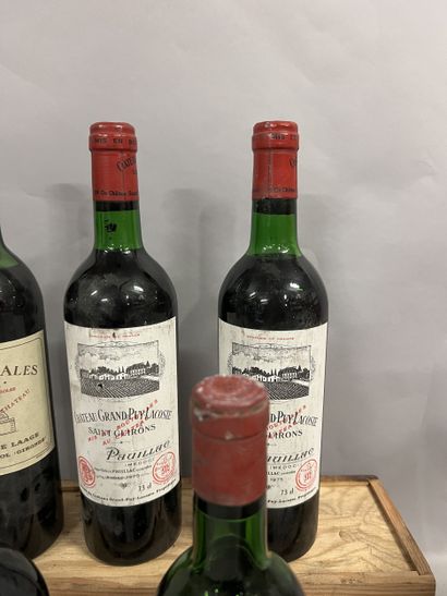 5 bottles BORDEAUX DIVERS (2 Ch. Grand-Puy-Lacoste...