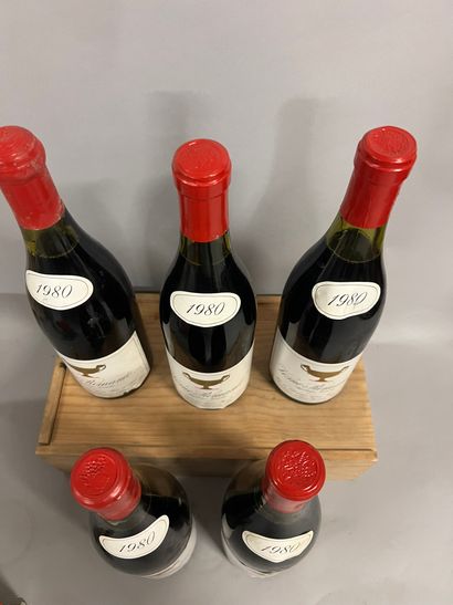 5 bottles VOSNE-ROMANEE Gros F&S 1980 (1...