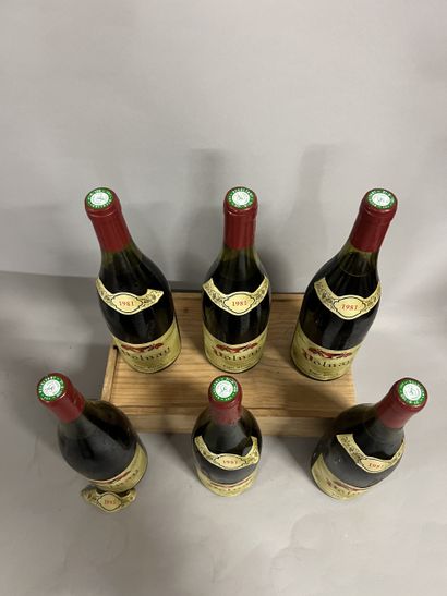 6 bottles VOLNAY R. Billard 1981 (1 TLB,...