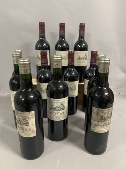 12 bottles Château CANTEMERLE, 5° cru Haut-Médoc...
