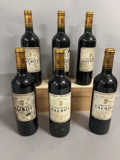 6 bottles Château TALBOT, 4° cru Saint-Julien...
