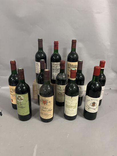 12 bottles BORDEAUX DIVERS (1 Ch. Corbin...