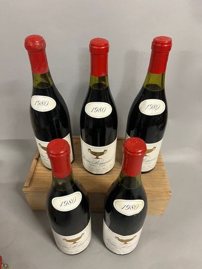 5 bottles VOSNE-ROMANEE Gros F&S 1980 (1...