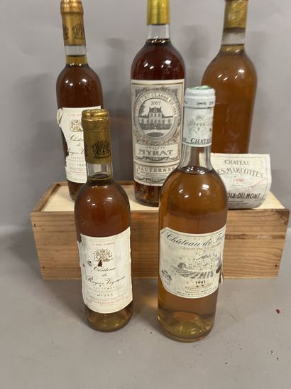 5 bottles BORDEAUX DIVERS, (2 half-litres...