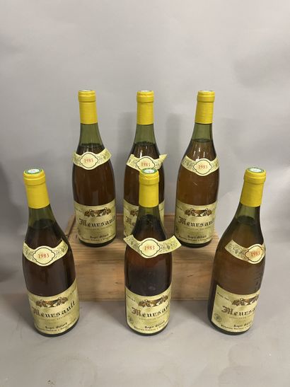6 bottles MEURSAULT R. Billard 1983 (1 L...