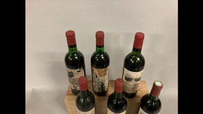 6 bottles BORDEAUX DIVERS (1 Ch. Canon 1976:...