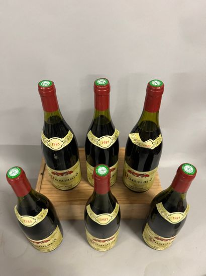 6 bouteilles POMMARD R. Billard 1985 (1 TLB,...