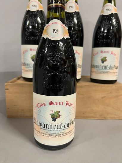 4 bottles CHATEAUNEUF-DU-PAPE Clos Saint-Jean...