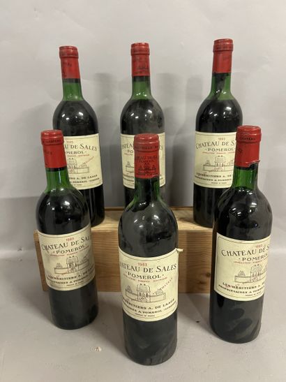6 bottles Château DE SALES Pomerol 1983 (es,...