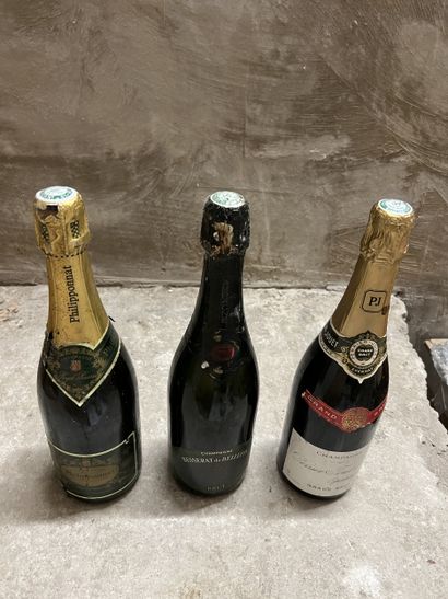 3 bottles CHAMPAGNE brut, (1 Besserat de...