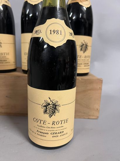 4 bottles COTE-ROTIE, F. Gérard 1981 (3 TLB,...