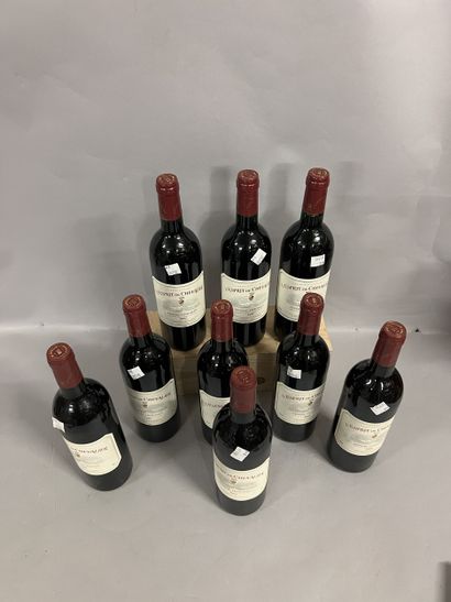 9 bottles L'ESPRIT DE CHEVALIER, Pessac-Léognan...