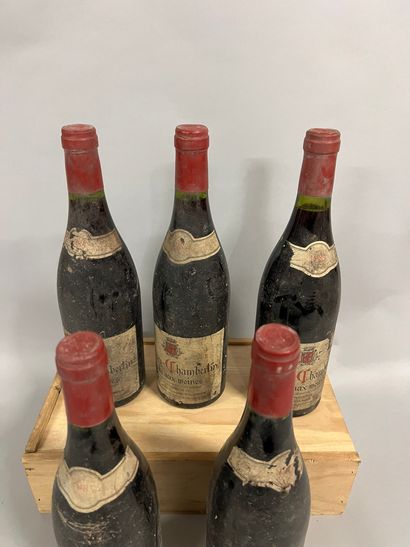 5 bouteilles GEVREY-CHAMBERTIN 