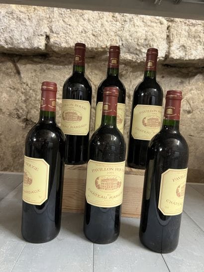 6 bottles PAVILLON ROUGE DU Château MARGAUX,...