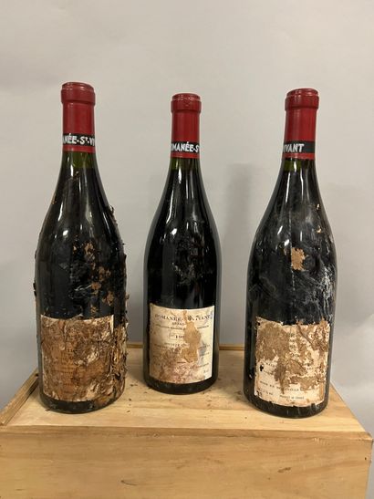 3 bouteilles ROMANEE SAINT-VIVANT, DRC 1991...