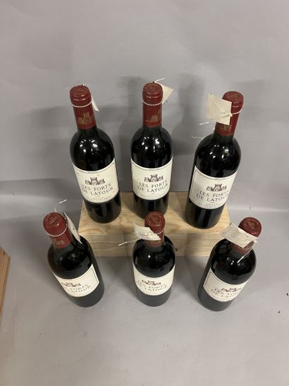 6 bottles LES FORTS DE LATOUR, Pauillac 1986...