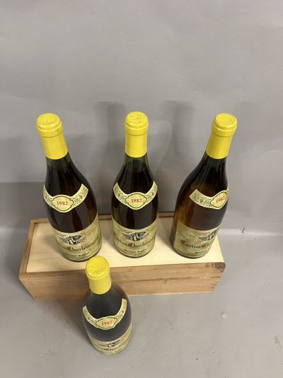 4 bottles CORTON CHARLEMAGNE, Pavelot 1982...