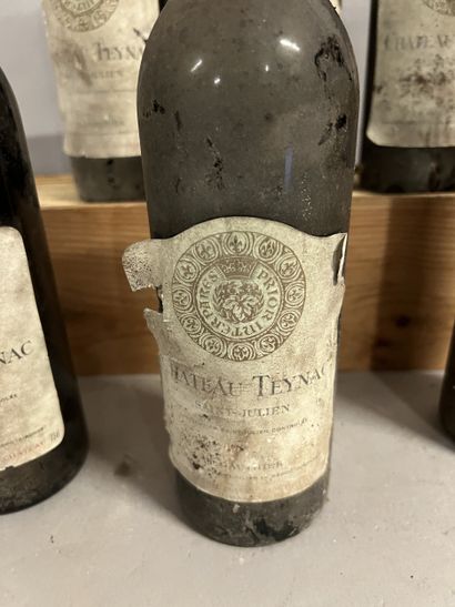 6 bottles Château TEYNAC, Saint-Julien 1976...