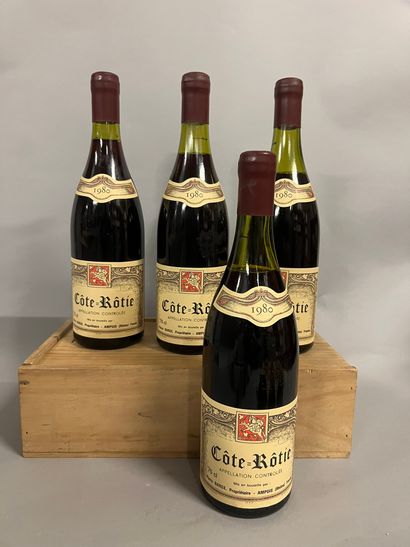 4 bottles COTE-ROTIE, P. Barge 1980 (1 TLB,...