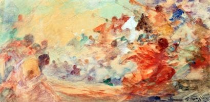 Gabriel GRIFFON (1866 - 1938)
La charge Aquarelle,...
