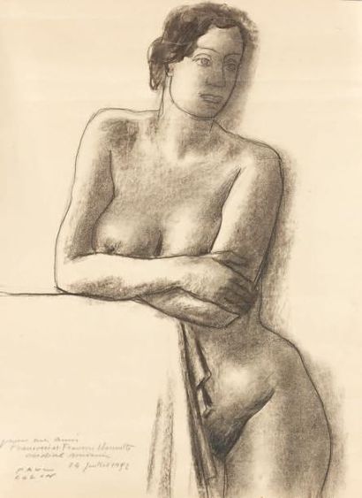 COLIN Paul Emile (1867 - 1949)
Femme. Fusain...