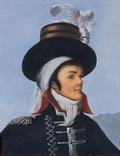 Pastel: Portrait de Charette d'après Louis...