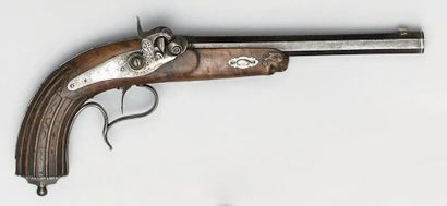 Pistolet à percussion, canon octogonal en...