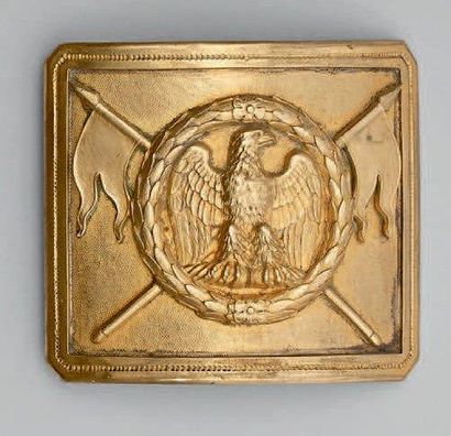 Plateau de ceinturon d'officier de chevau-légers...