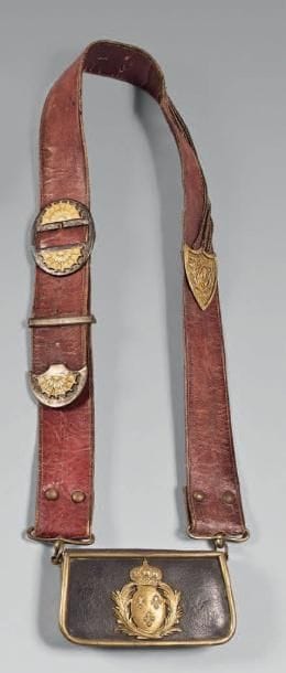 Giberne d'officier de cavalerie légère, coffret...