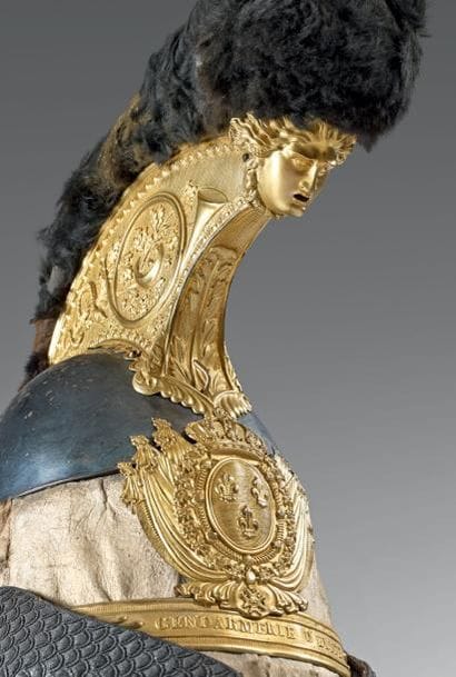 Très rare casque d'officier de gendarmerie...