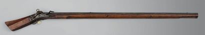 Rare fusil scandinave à silex, long canon...