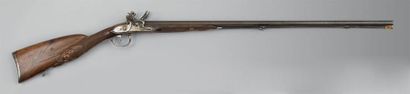 Fusil de chasse à silex, double canon en...