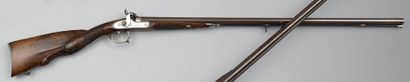 Fusil de chasse à percussion, double canon...