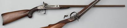 Fusil de chasse à percussion, chargement...