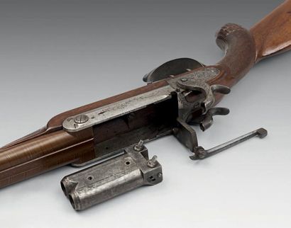 Fusil de chasse à percussion, chargement...