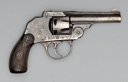 Revolver, cinq coups, double action, percussion...