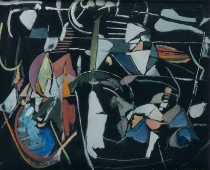 André LANSKOY (1902 - 1976)
Sans titre, fond...