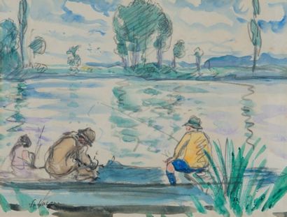 Henri LEBASQUE (1865 - 1937)
Pêcheurs en...
