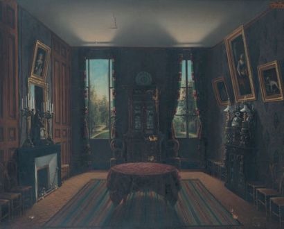 F LOMBARD
Intérieur, 1844 Huile sur toile,...