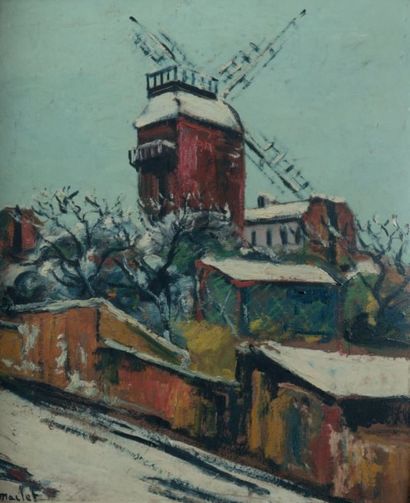 Elisée MACLET (1881 - 1962)
Paris, neige...