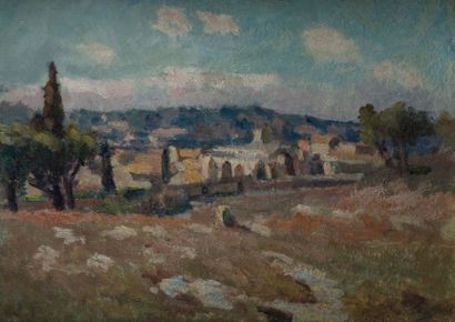 Abel LAUVRAY (1870 - 1950)
La colline Huile...