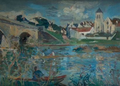 André PLANSON (1898 - 1981)
La Marne à Trilport,...