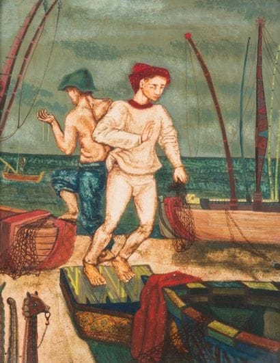 Rodney WINFIELD (né en 1925)
Deux pêcheurs...