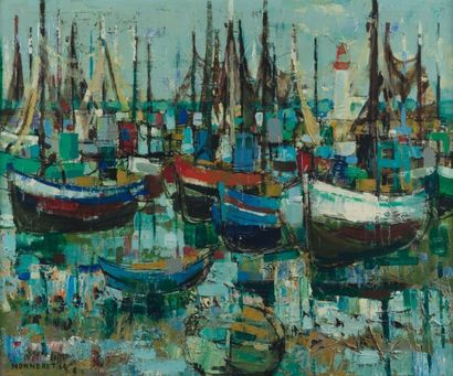 Jean MONNERET (né en 1922)
Bateaux au port,...