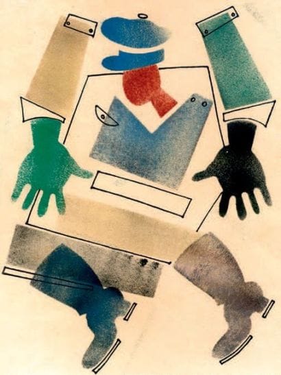 Attribués à Vladimir LEBEDEV (1891 - 1967)
Homme...