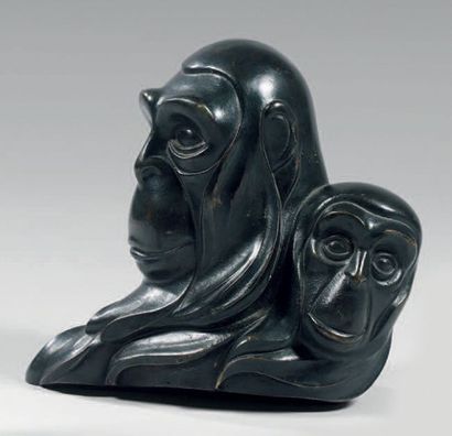 GRASSIGNOUX Pierre
«Singes». Épreuve en bronze...