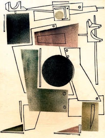 Attribués à Vladimir LEBEDEV (1891 - 1967)
Homme...