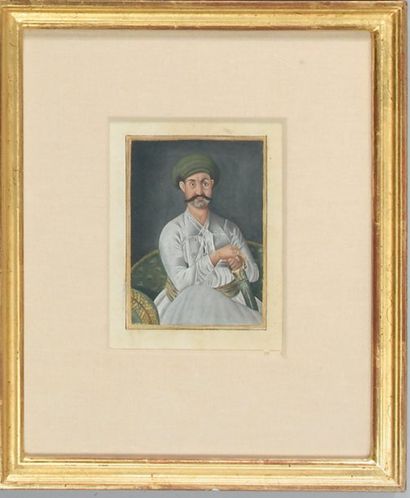 Portrait du prince Mirza Jawan Bakht. Gouache...