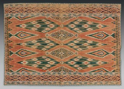 Tenture de velours de soie, Kashan, Perse...